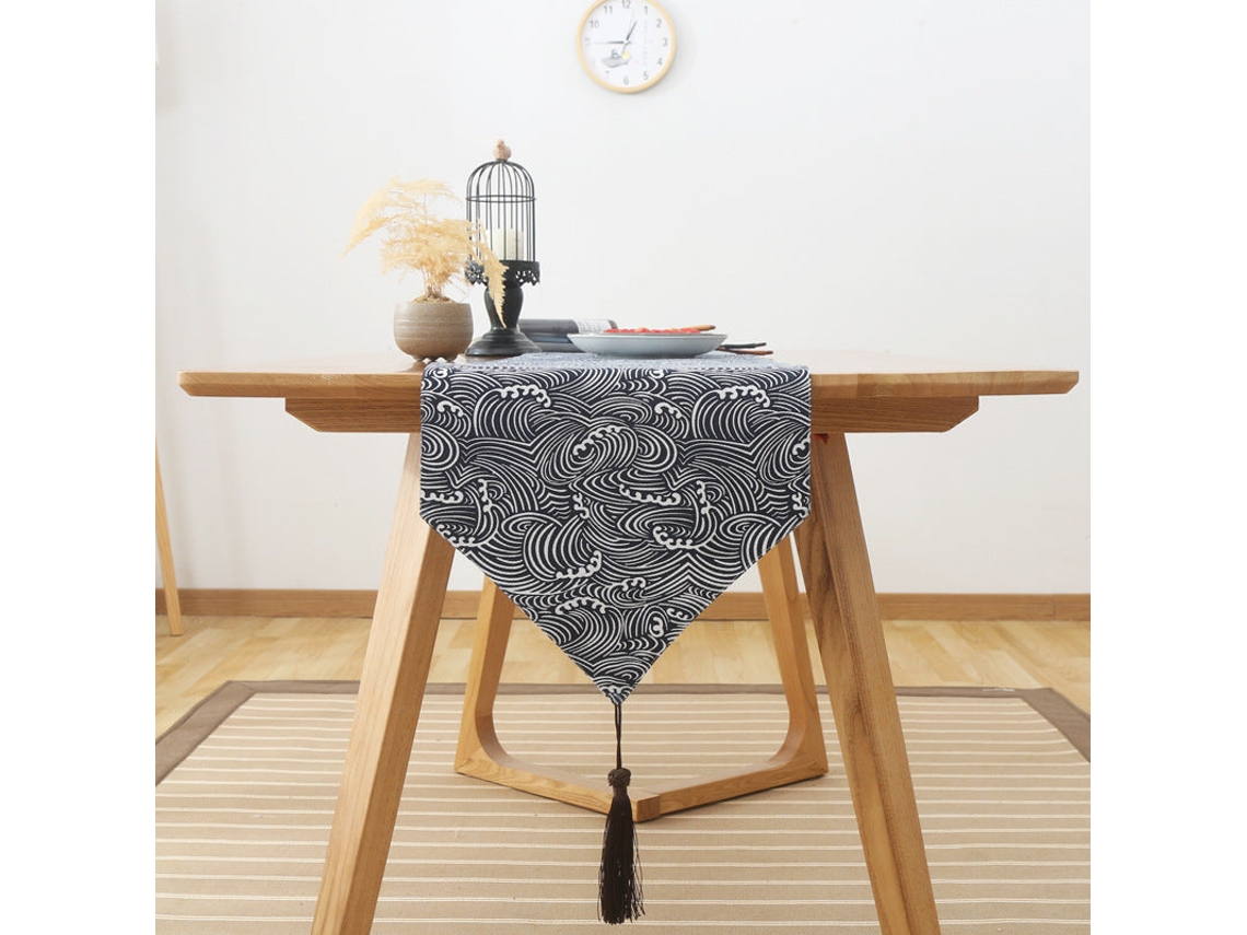 Toalha De Mesa De Algodão E Linho Estilo Japonês, Tema Xadrez, Toalha De Mesa Retrô Japonesa, Toalha De Mesa Estilo Zen, Toalha De Mesa Qinghai