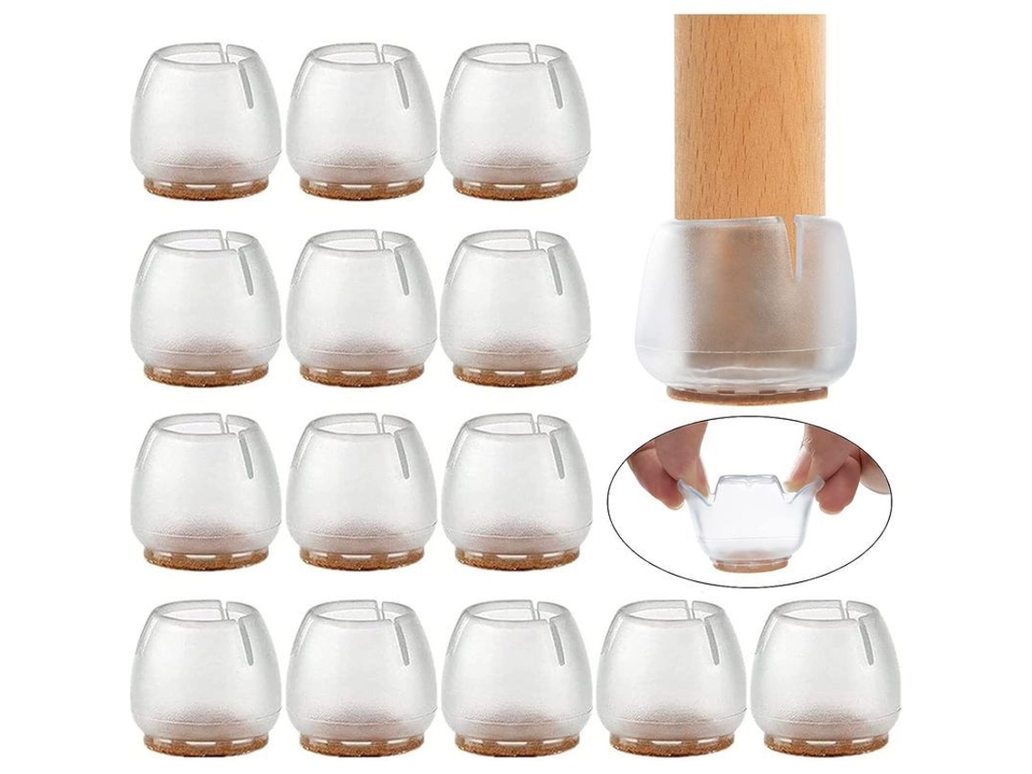 16 Taponeras De Silicona Protectoras Para Pies De Muebles 12-16mm Deslizadores Suaves Para Sillas, Mesas, Pisos De Madera Y Cerámica