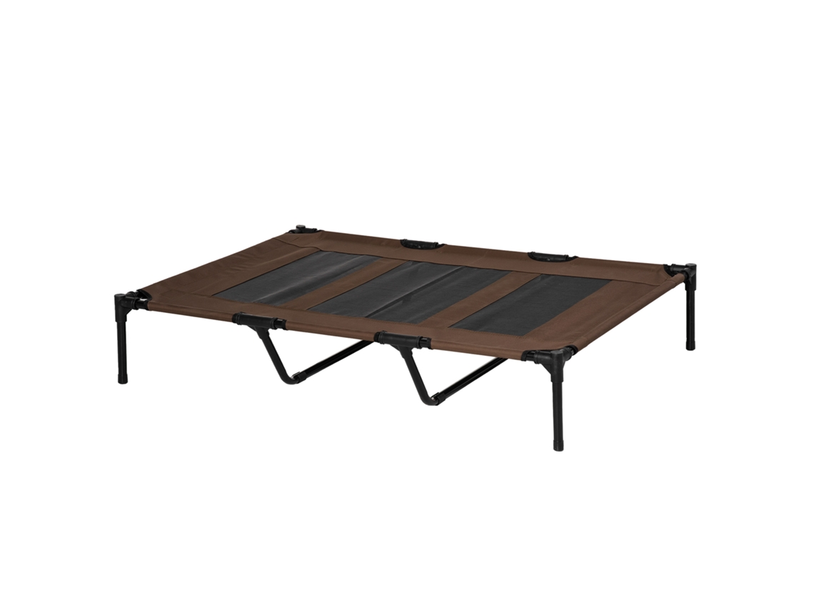 Cama Grande De Até 50 Metal E Tecido Oxford Para Castanho Kg 122x92x23 Cm