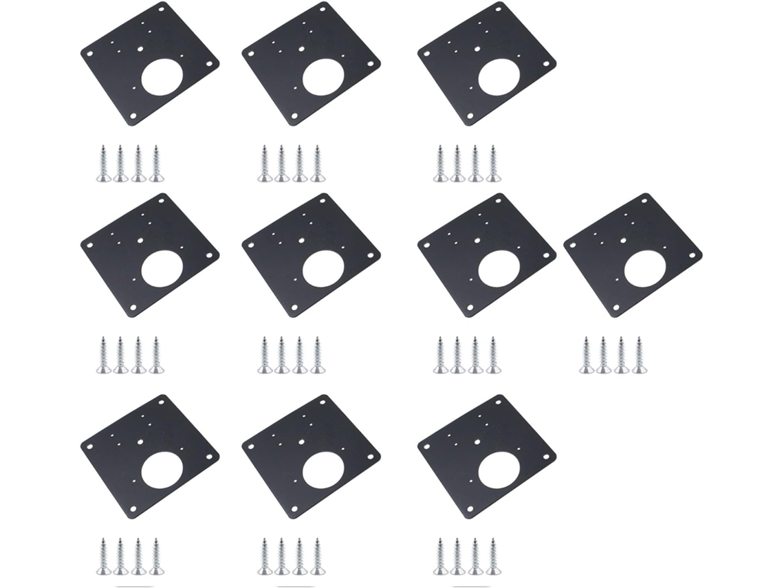 Pacote Com 10 Placas De Reparo Dobradiças Portas Armário, Suporte De Fixação Em Aço Inoxidável Para Danos Gavetas Móveis