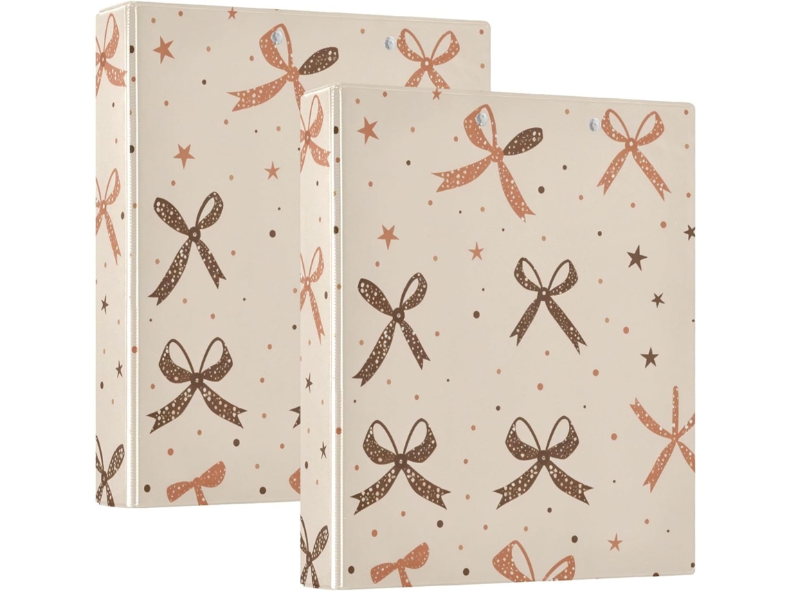 Massa marrom de 3,8 cm (1,5 pollegadas), com 3 anéis e saco de camadas. Pacote com 1 ou 2 pacotes de massas sortidas e 200 folhas.