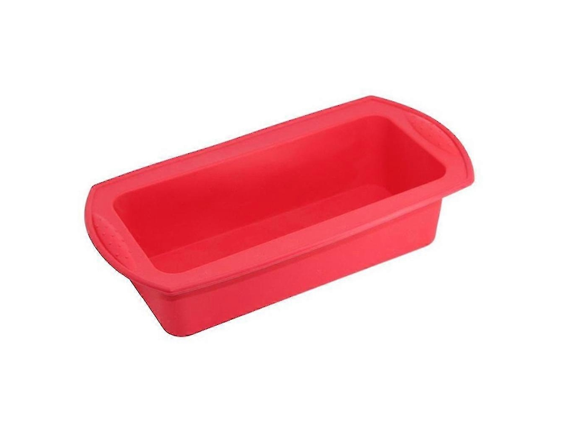 Molde de Pan de Silicona Antiadherente para Horno Microondas Refrigerador 3*rojo