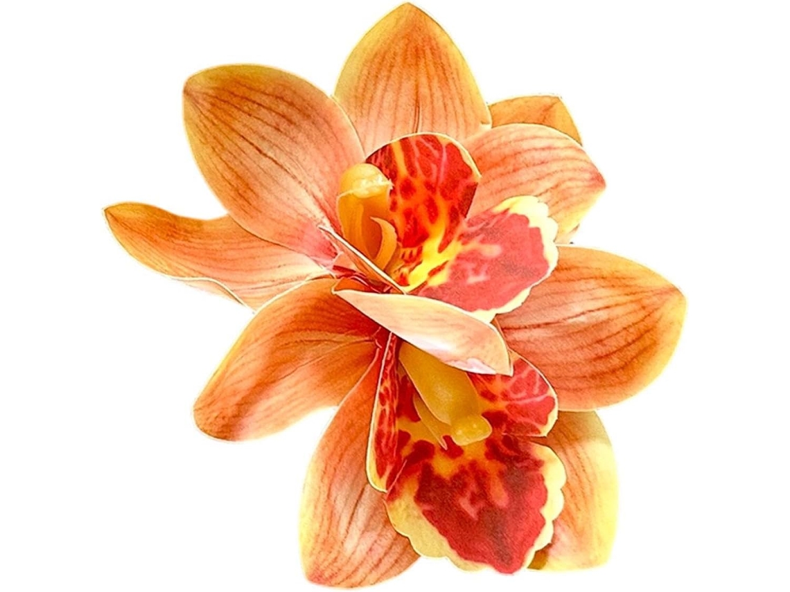 Presilhas De Cabelo Artificiais Com Flores Havaianas, Orquídeas.