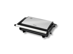 Grelha De Mesa Multifuncional Inventum Contact Grill 750w Em Aço Inoxidável Preto