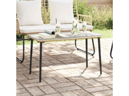 Vidaxl Mesa De Jardim Natural 80 X 40 X 45 Cm Vime Pe