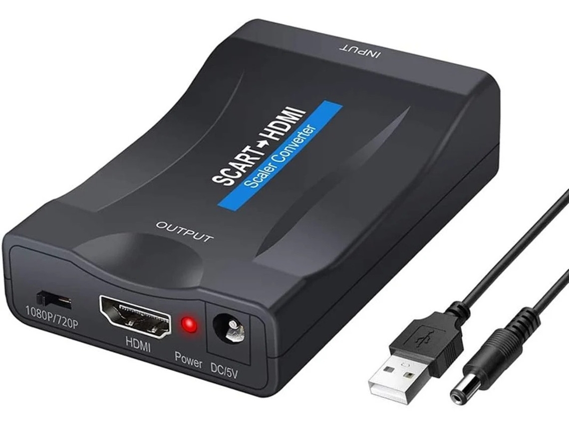 1080p 60hz Scart Para Hdmi Adaptador Conversor Compatível Hdtv, Sky, Blu Ray, Dvd, Ps3 Pal/ntsc, Edid Bestvite