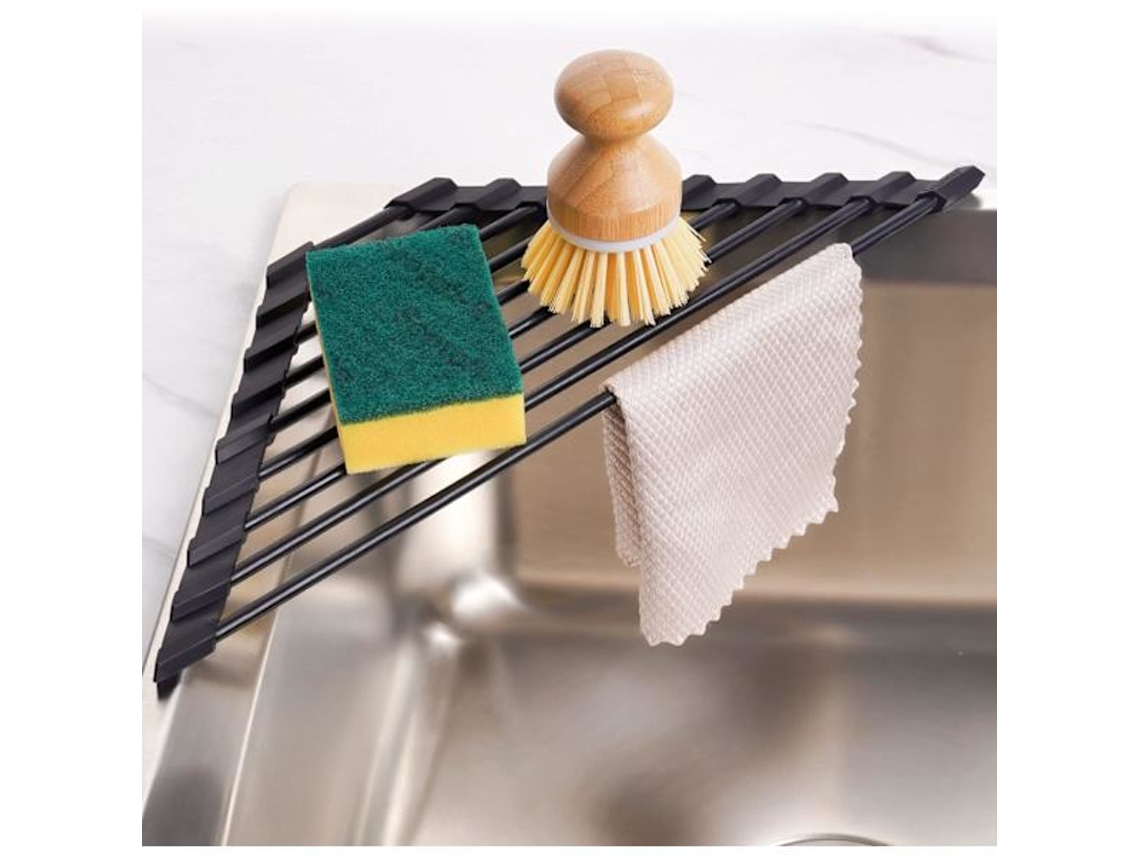Varredor de grama triangular pequeno e dobrável com revestimento de silicone, estrutura de aço inoxidável para bordas laterais, deslizante - aquaforge