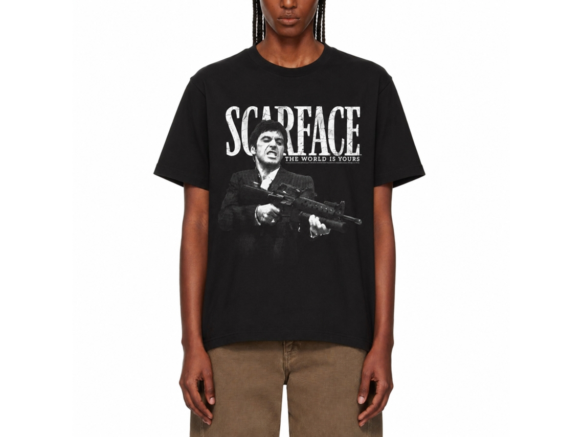 Rockinstone Scarface Movie Black Adult T-shirt Classic Size:l