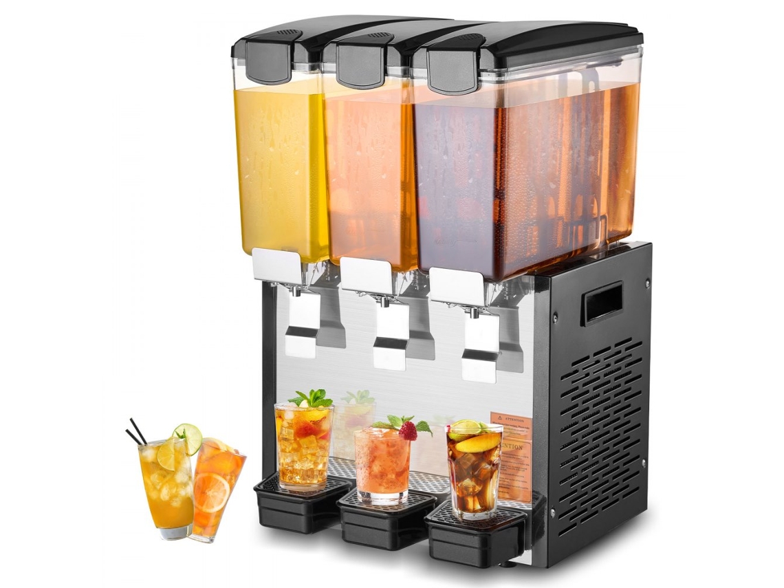 Conjunto de Dispensadores de Bebidas Frias e Sumos com 3 Depósitos TEKMAQUINAS
