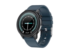 Relógio inteligente Loaniy E80 de 1,3 polegadas com detecção de frequência cardíaca, silicone azul Ly Ebike