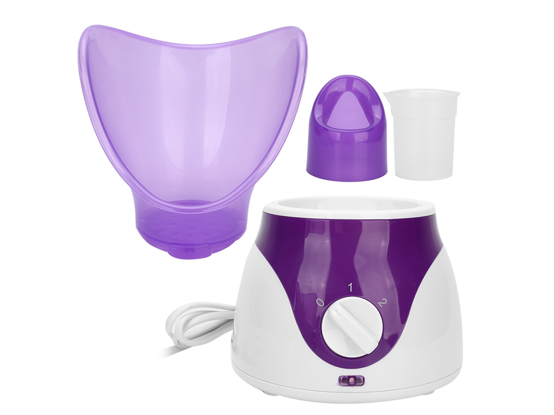 Gerador De Vapor Facial Umidificador Roxo Para Spa De Pele Com Nebulização, Aromaterapia E Acessórios Incluídos