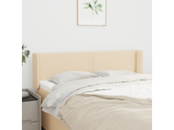 Cabecero con Alas de Tela 147x16x78/88 cm Crema