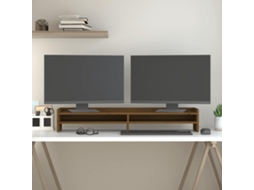 Vidaxl Suporte Para Monitor 100x24x16 Cm Pinho Maciço Castanho Mel