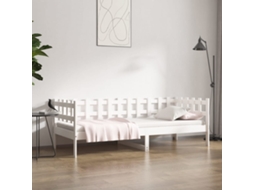 Vidaxl Sofá-cama Sem Colchão 80x200 Cm Madeira De Pinho Maciça Branco