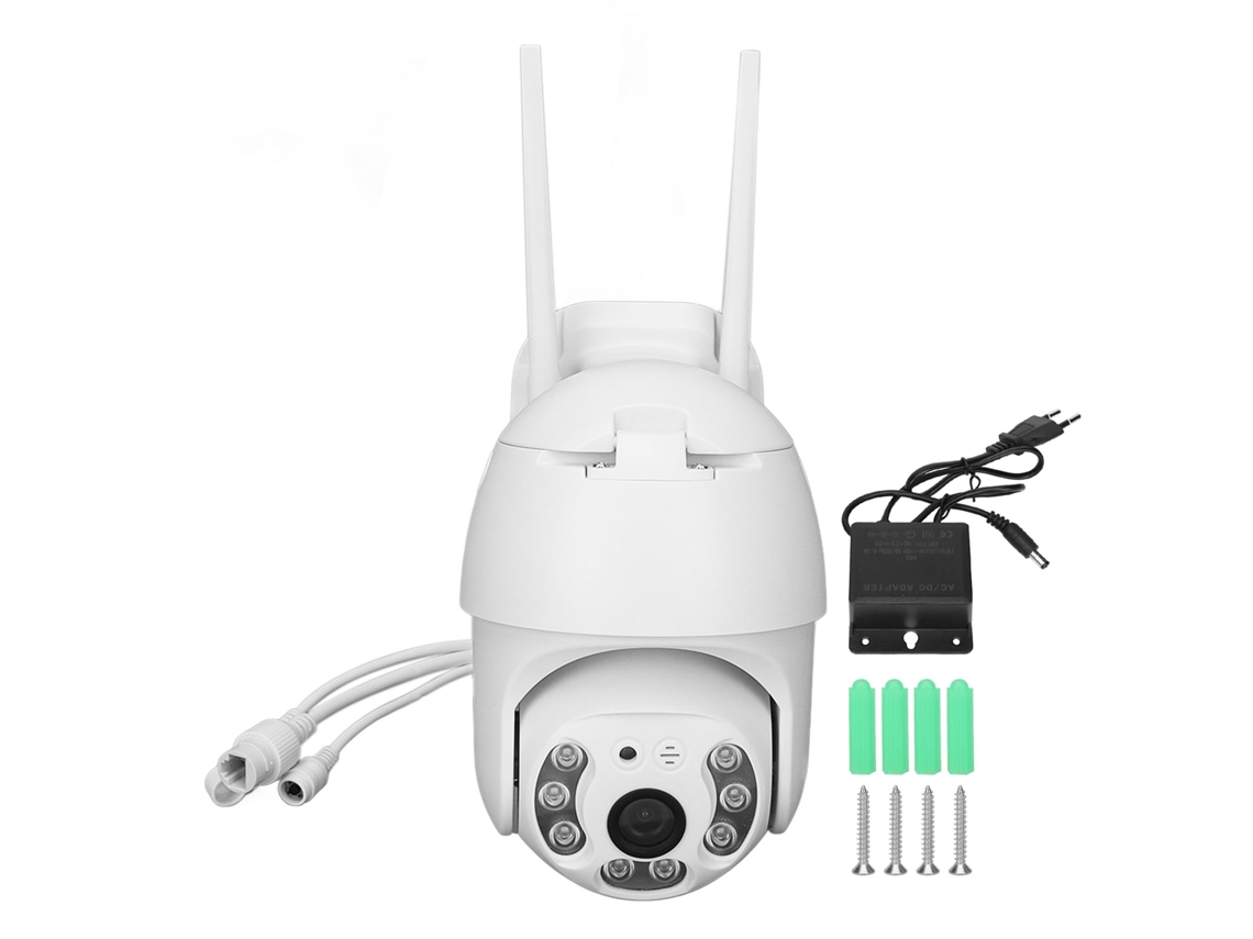 Câmera IP66 Impermeável Indoor Outdoor PTZ com Luz LED HD | S/MARCA