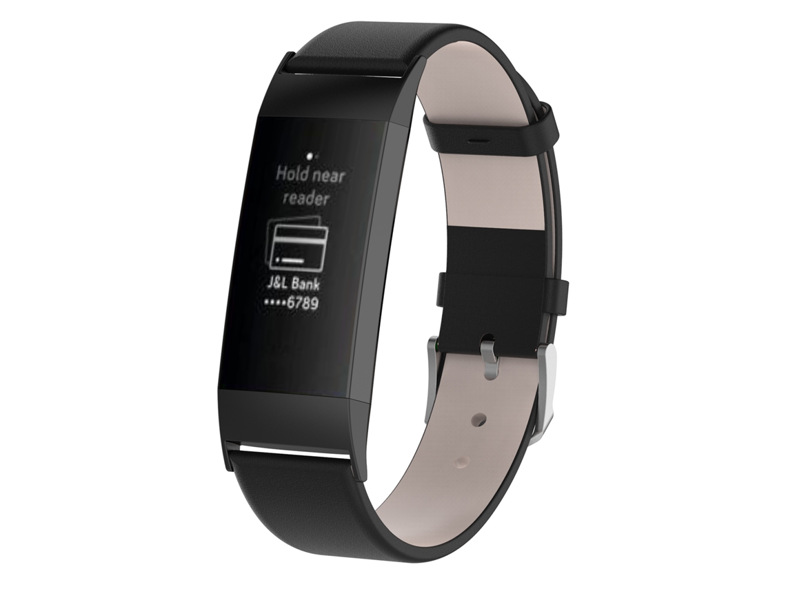 Cinto de substituição de couro para Fitbit Charge3 EOOCOO