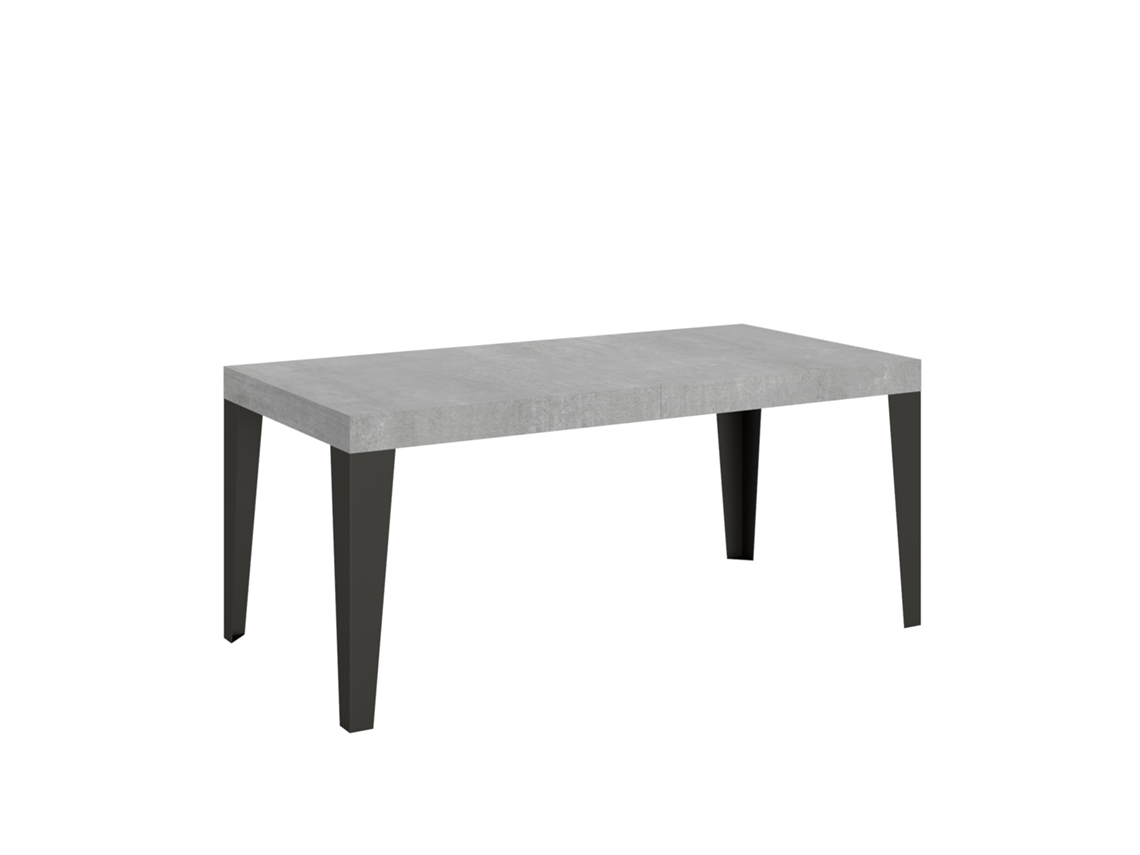 Mesa Extensível 200/460x90 Cm Flame Concrete Pés Antracite Itamoby