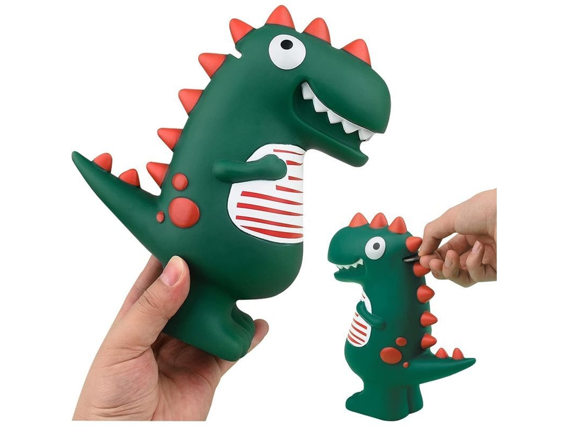 Caja De Dinero Dinosaurio T-rex Verde Original Para Niños Decoración De Habitación Regalo