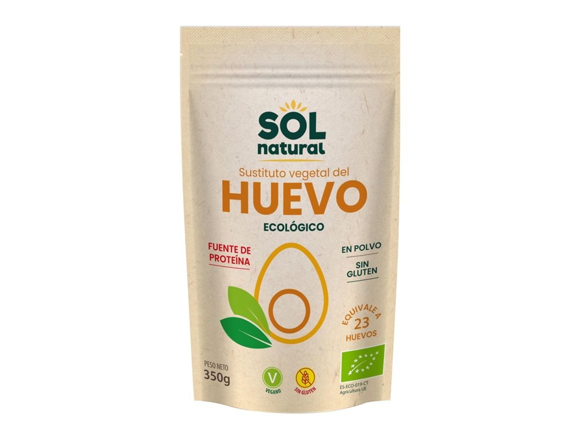 Substituto De Ovo Em Pó Vegetal Bio Sol Natural 350 G