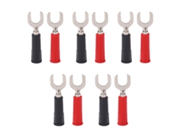 Conectores De Alambre Fork Spade Pvc Latón Y/u Tipo Plug Banana 8mm/4mm 10pcs