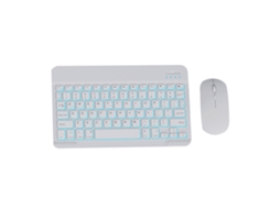 Lurelia Conjunto Teclado E Rato Sem Fios, Bluetooth, Led, Ultrafino, Compacto, Retro, Windows, Android