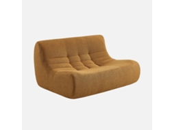 Sofá Modular Em Tecido Bouclé, 2 Lugares, Mostarda