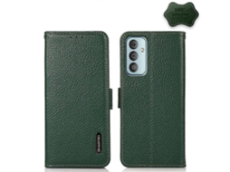 Capa De Celular Khazneh Em Couro Cor Lichia Com Fecho Magnético Lateral E Proteção Rfid Para Samsung Galaxy M13 4g