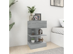 Vidaxl Mesa Cabeceira 2pcs 40x35x65cm Derivado Madeira Cinzento Sonoma