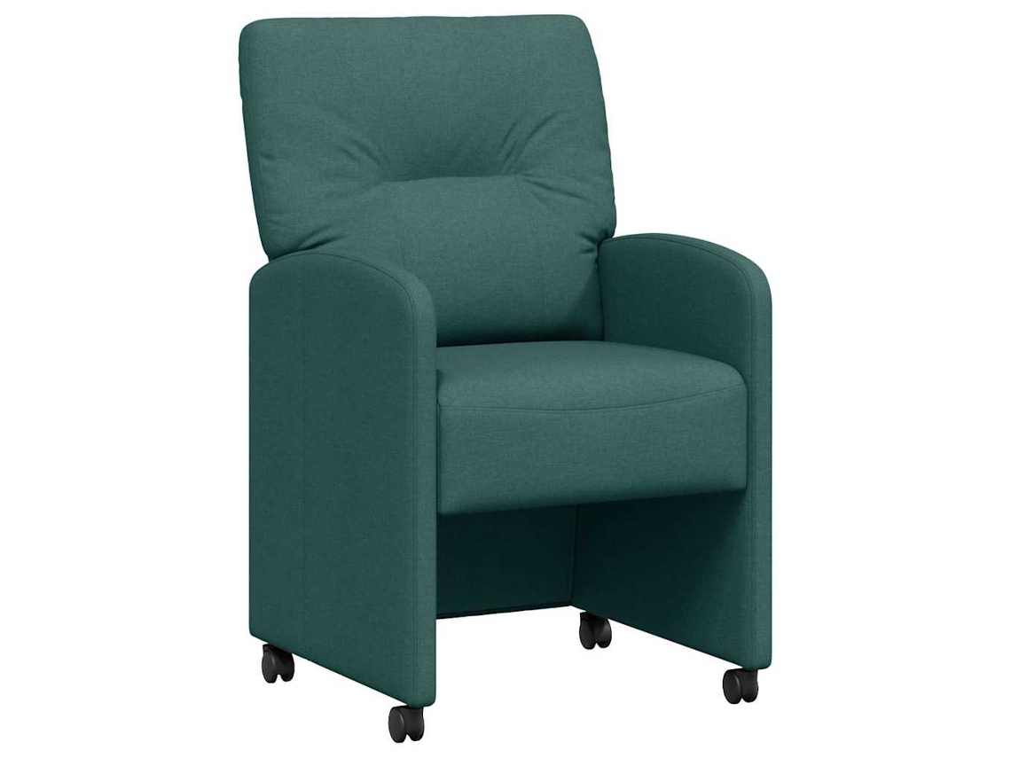 Conjunto 2 Cadeira De Jantar Vidaxl Verde Poliéster (57 X 67 X 95 Cm)