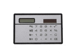Calculadora De Bolso Do Tamanho De Um Cartão De Crédito Alimentada Por Energia Solar Everley891