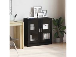 Vidaxl Gabinete De Livros Carvalho Preto 82,5 X 30,5 X 80 Cm