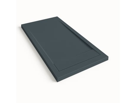 Base De Chuveiro Bidai Com Moldura 90x200 Cm Cor Cinza Ardósia Ral 7015 Grade Em Aço Ducha.es