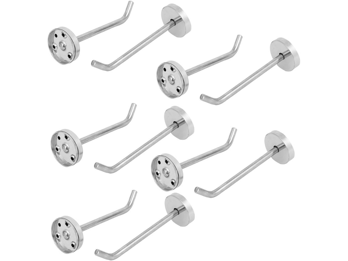 Base de aço inox para montagem com gancho duplo CHABERLU