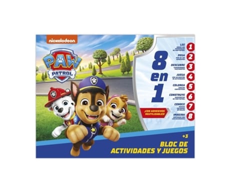 Bloco De Atividades E Jogos 8 Em 1 Patrulha Canina Imagiland