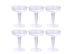 Rebe 20 Vasos Desechables de Cóctel Transparentes de Plástico para Fiestas Bodas Y Banquetes 8x8x12cm