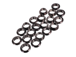 Conjunto de 20 unidades de mesa redondas Ilhós de 25 mm em ABS preto para