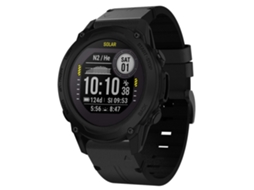 Bracelete de Smartwatch para Garmin Descent G1 22mm com fivela de aço de couro (preta)
