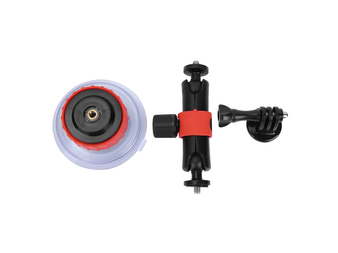 Soporte De Ventosa Para Carro Com Cabeça Esférica Para Câmeras De Ação Gopro E Telefones Móveis