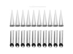 Rebe molde de Croissant de Acero Inoxidable Cono Tubular para Hornear Crema Y Cannoli Herramienta Repetible 12,5x2,5cm Plata