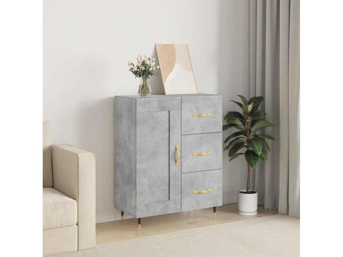 Aparador 69,5x34x90 cm Madera Procesada Cemento Gris
