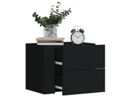 Vidaxl Mesas De Cabeceira De Parede 2 Pcs 45x30x35 Cm Preto