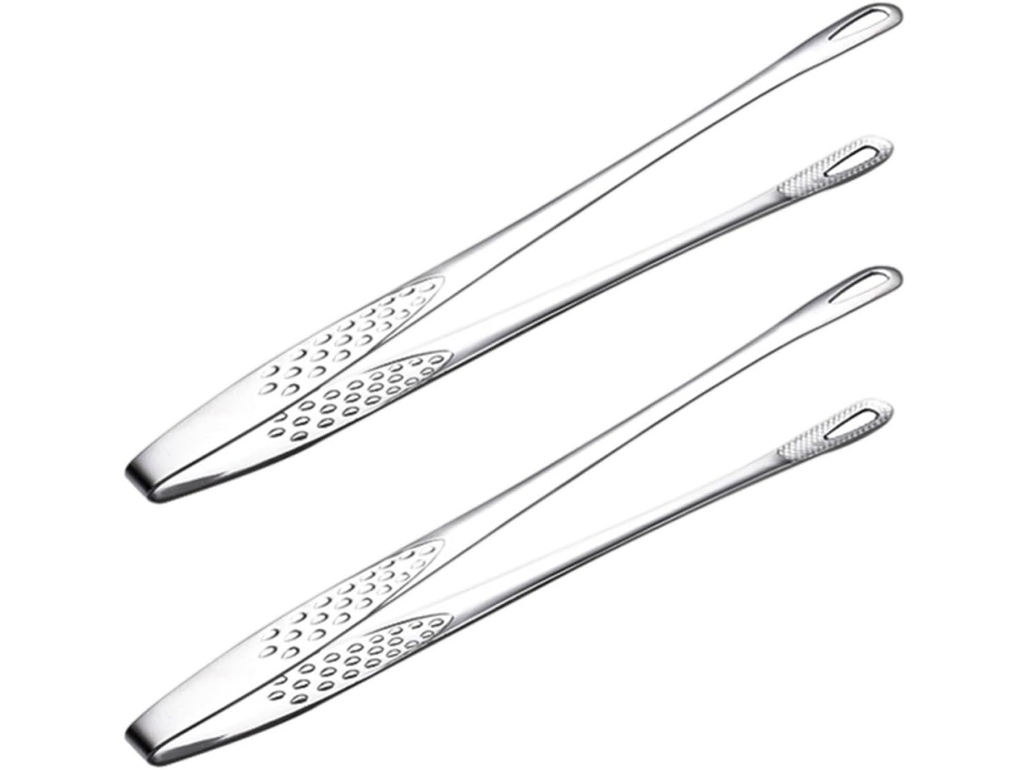 Conjunto De 2 Pinças Para Bife Em Aço Inoxidável 304, Acessórios De Churrasco Confortáveis E Laváveis, Ideais Para