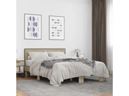 Vidaxl Estrutura De Cama 140x190 Cm Derivados Madeira/metal