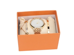 Pulseira de Relógio Feminino de Quartzo Dourado S/MARCA