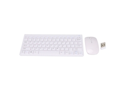Conjunto De Teclado E Mouse Usb Sem Fio 2.4g Branco