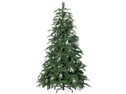 Árvore De Natal Artificial 180 Cm Ramos Realistas Com Efeito Neve De Com Suporte Em Aço Base Dobrável Verde