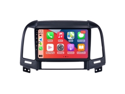 Auto Rádio Carro Bluetooth Autoradio 8GB RAM 128G ROM CarPlay Navegação GPS Ecrã Táctil RoverOne para Hyundai Santa Fe 2 2006-2012  