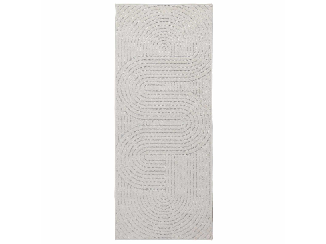 Conjunto 1 Tapete Moderno Vidaxl Creme Poliéster (200 X 80 Cm)