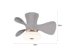 Ventilador De Teto Laxiscreed Com Iluminação Colorida, Comando Remoto E Seis Velocidades