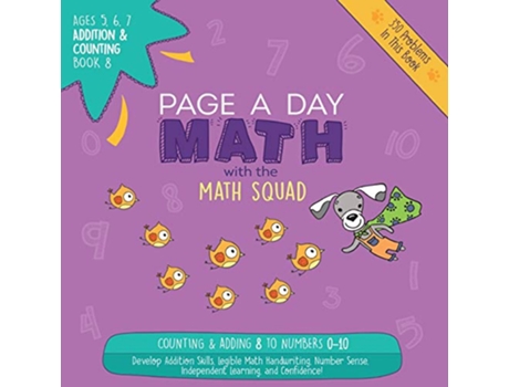 Livro Page A Day Math Addition Counting Book 8 Adding 8 to the Numbers 010 de Janice Auerbach (Inglês)